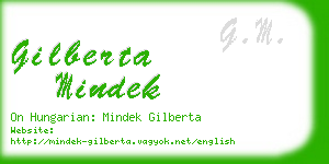 gilberta mindek business card